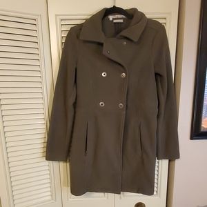 Athleta Switchback Fleece Pea Coat - Sage, Size S